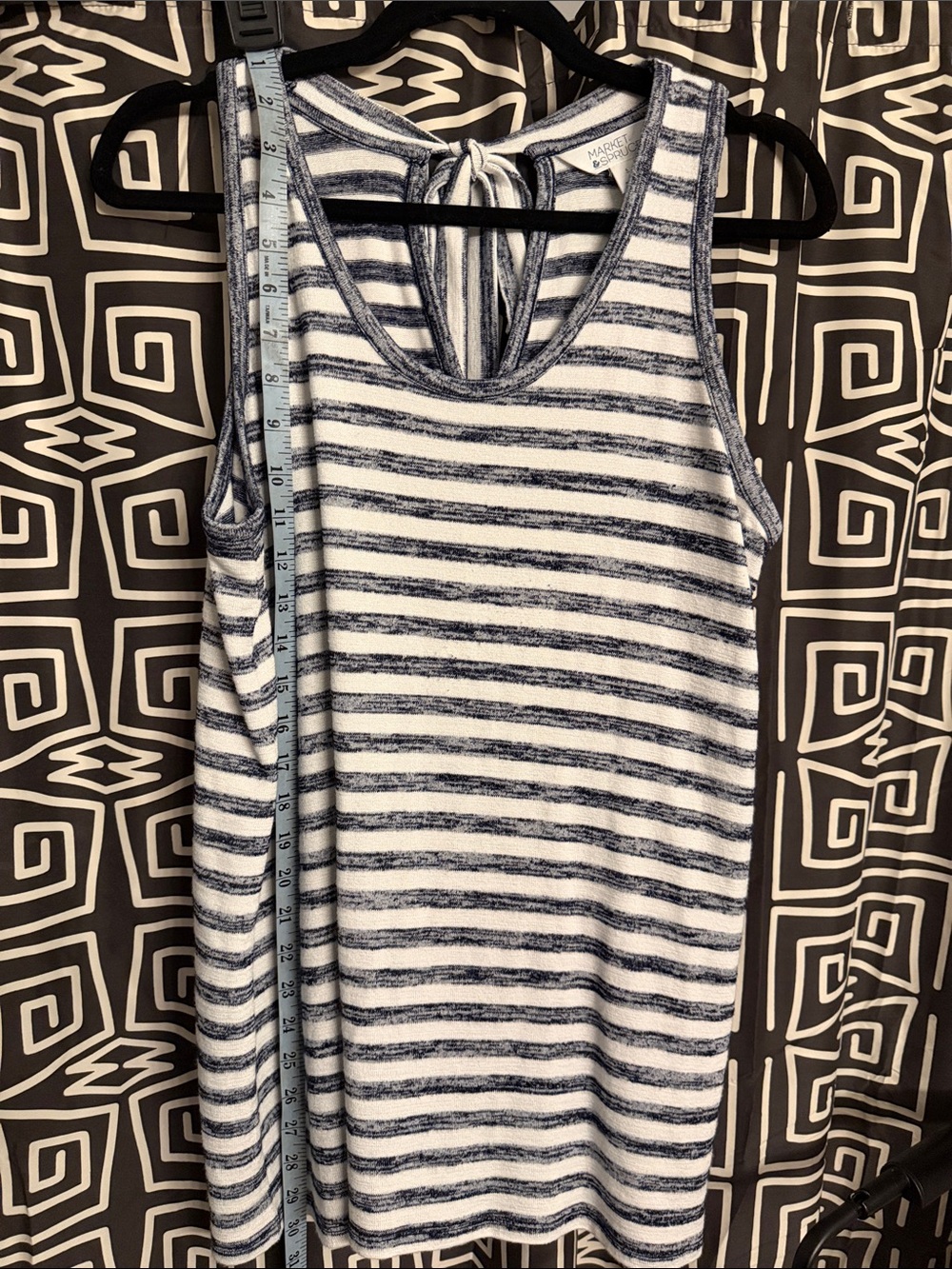 Market & Spruce Navy and White Striped Tie-Back Tank